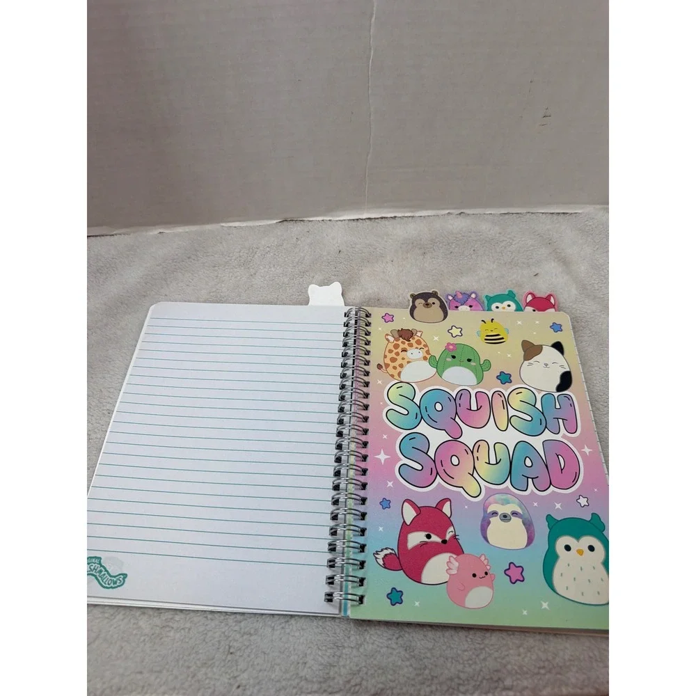 NEW Squishmallows Journal Spiral Notebook Character Dividers